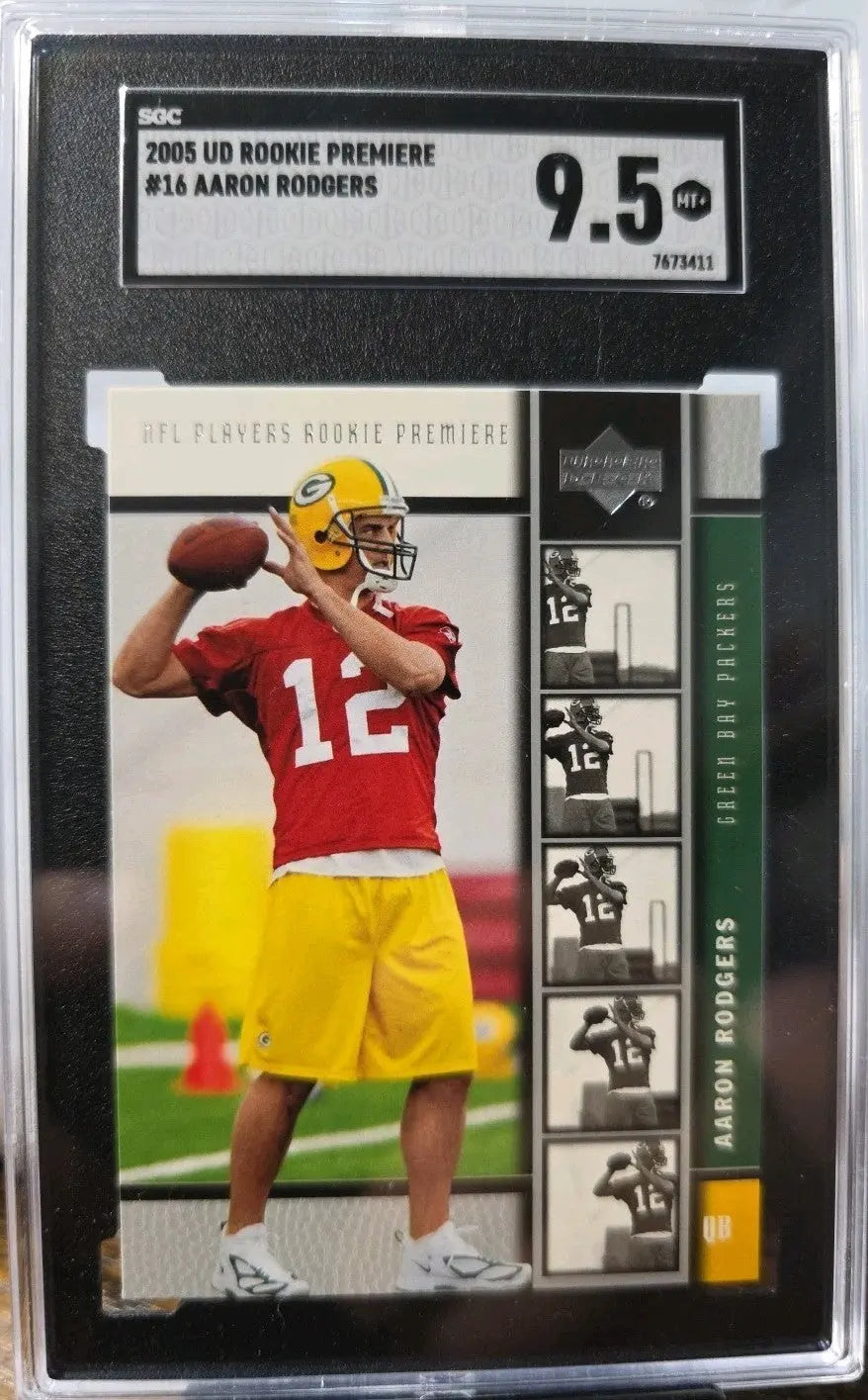 2005 UD Rookie Premiere #16 SGC 9.5 Aaron Rodgers Rookie RC Packers