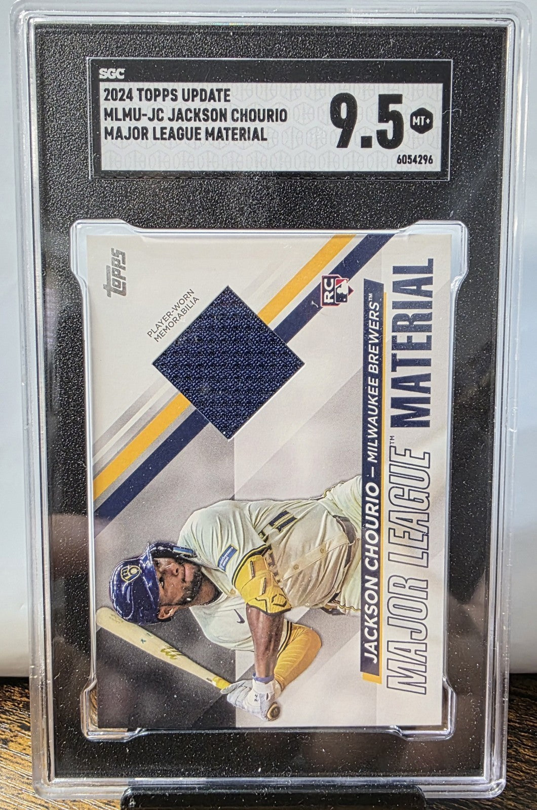 2024 TOPPS UPDATE MAJOR LEAGUE MATERIALS #JC JACKSON CHOURIO ROOKIE RC SGC 9.5